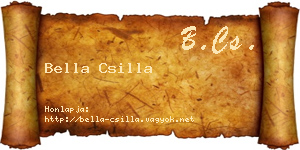 Bella Csilla névjegykártya