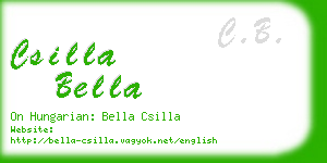 csilla bella business card